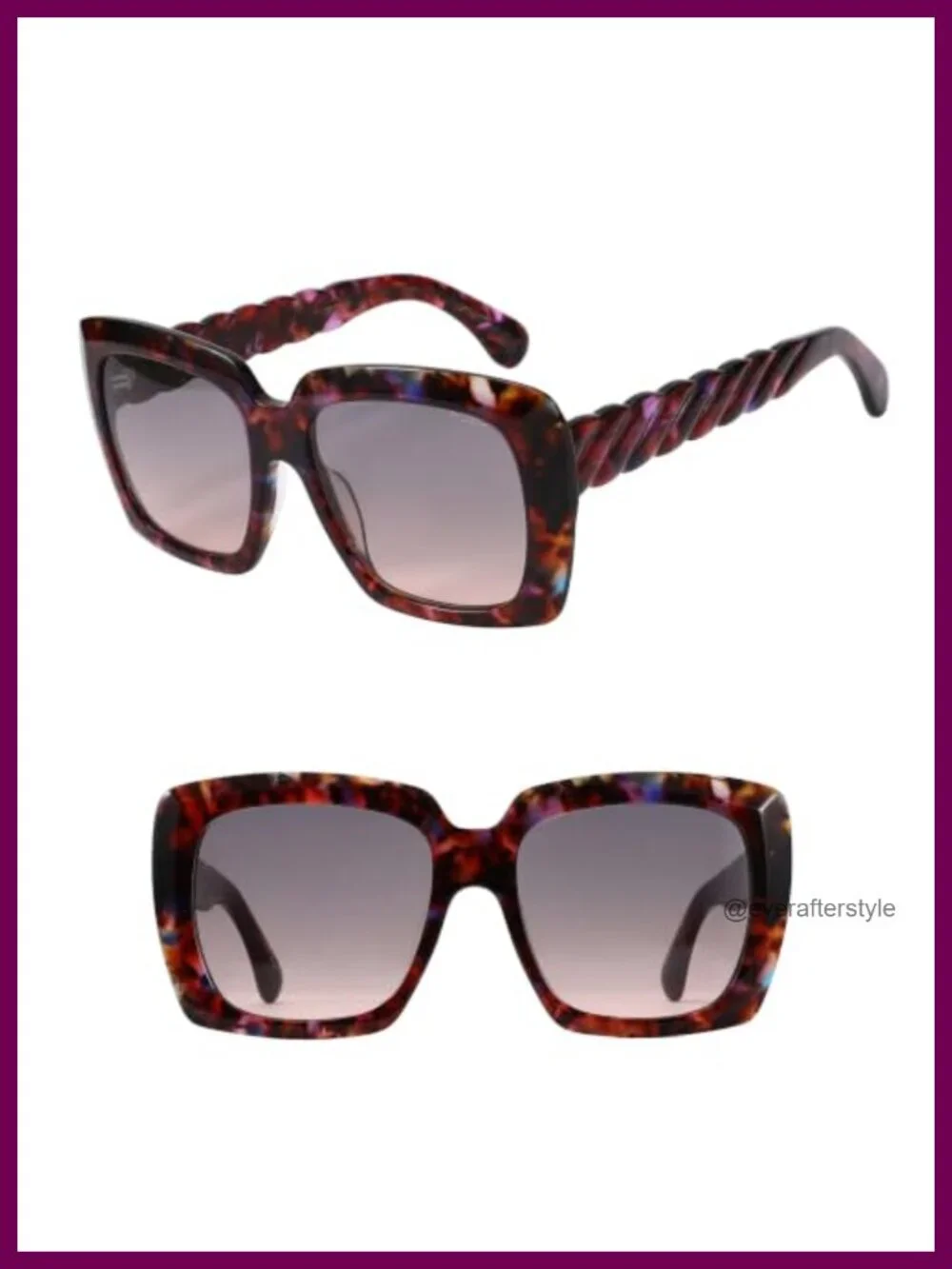 Oversized Square Sunglasses for Women Retro Vintage UV400